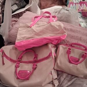 VS 3-pcVintage Set 1- Large Duffle, 1- 2 Handle Purse & Tote